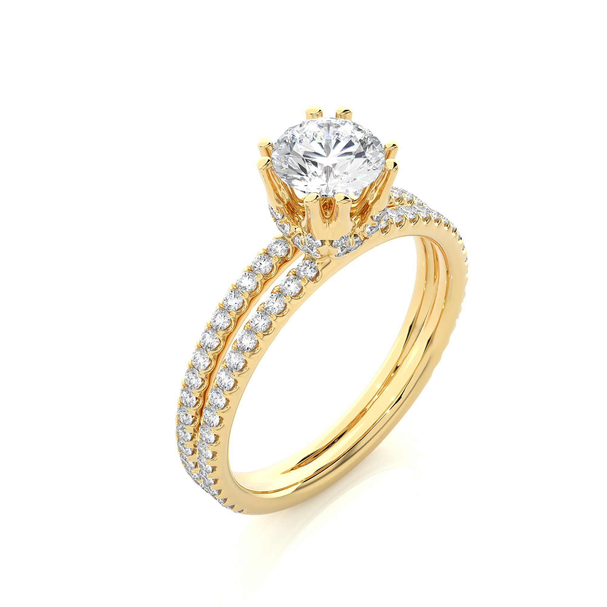 1.32 Carat H Color VS1 Clarity Diamond Studded Natural Diamond Ring.